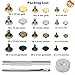 EuTengHao 484Pcs Leather Rivets Double Cap Rivet Tubular Metal Studs 3 Sizes with Punch Pliers and 3Pcs Setting Tool Kit for Leather Craft Repairs Decoration (Gold,Silver,Bronze,Gunmetal, 4 Colors)