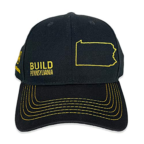 John Deere Build State Pride Full Twill Hat-Black and Grey-Pennsylvania