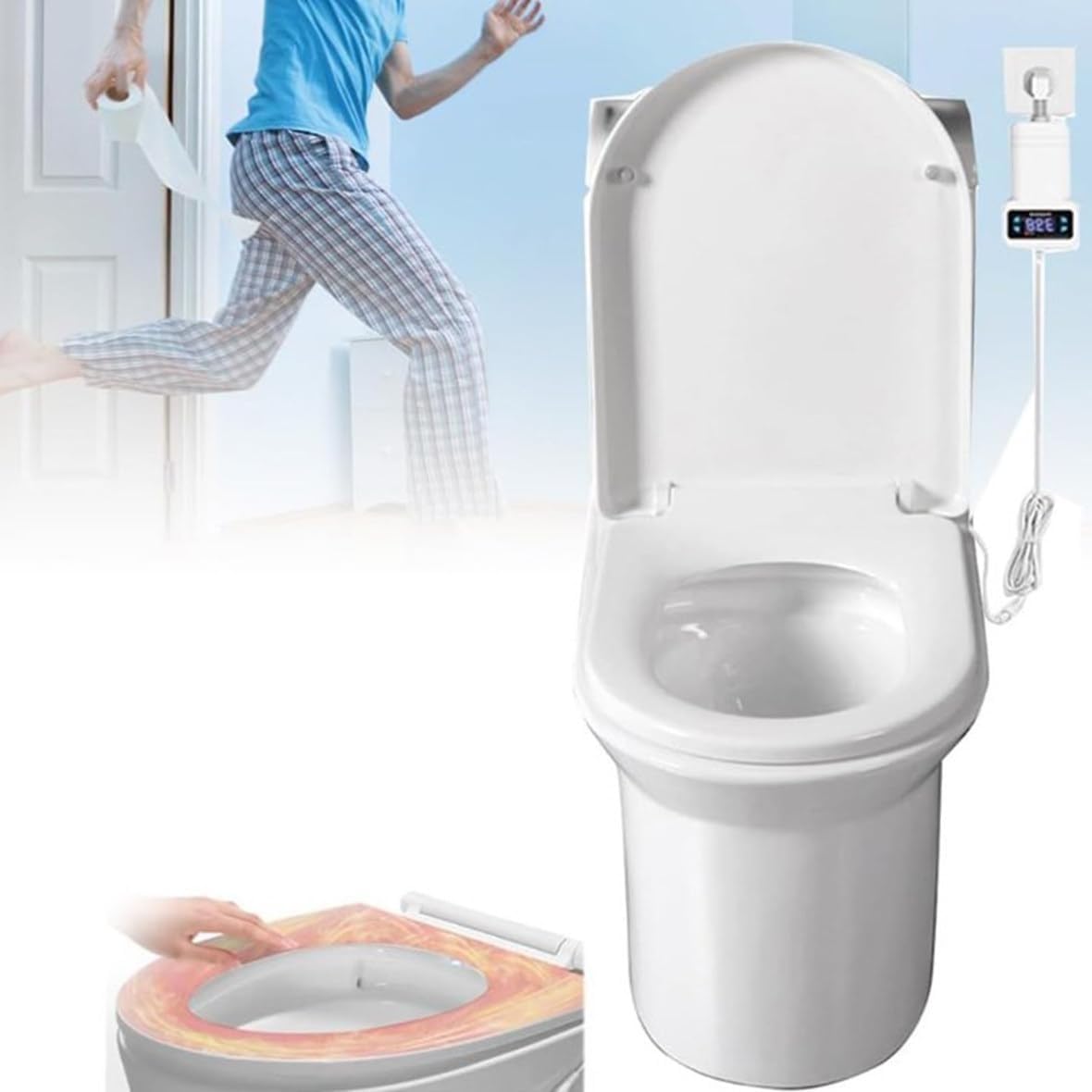 Inteligentna podgrzewana deska sedesowa elektryczna bidet z regulowaną temperaturą D-Sd Soft Close Design Energooszczędna ciepła deska sedesowa do technologii ogrzewania i higieny