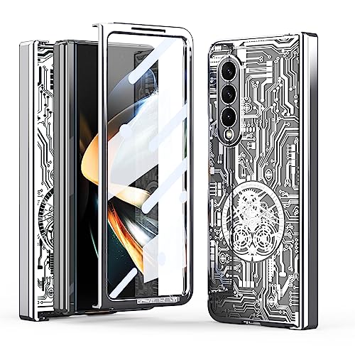 Étui rigide Samsung Galaxy Fold 3 5G 2021 transparent avec cadre de placage mécanique dur