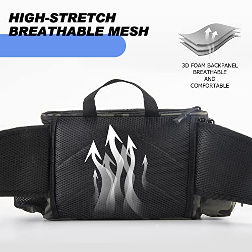 Goture Fishing Bag, Fishing Tackle Bag With Rod Holder, Water-Resistant Fishing Backpack Tackle Sling Bag, Fly Fishing Fanny Pack Storage, Fishing Tackle Box For Fishing Gear,Fishing Gifts For Men #TOP4