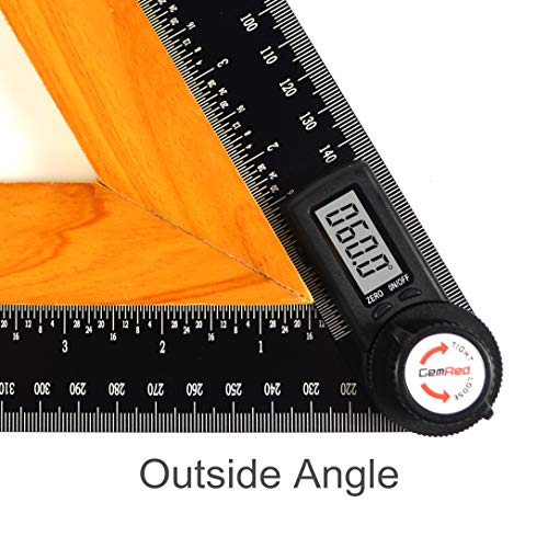 Gemred Digital Angle Finder Protractor (Model 82305-Aluminum, 200Mm) #TOP3