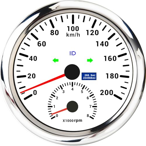 110mm 4-3/8C` GPS Xs[h[^[ ^R[^[t 0~120kmh  gbN {[gp jo[T 8000RPM ^R[^[ 12V 24V fW^Xs[h[^[(200KMH WS)