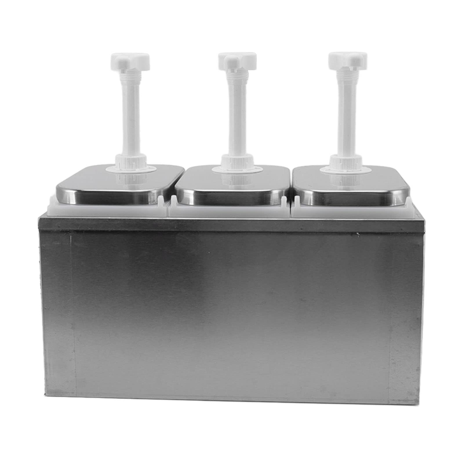 Ölspender, Soße, Kunststoff und Edelstahl, Gewürzspender, Kommerzielle Soßenpumpe, Pumpstation für Küche, Zuhause, 1 L Doppel- und Sprühflaschen, Flaschenbehälter für (2L
