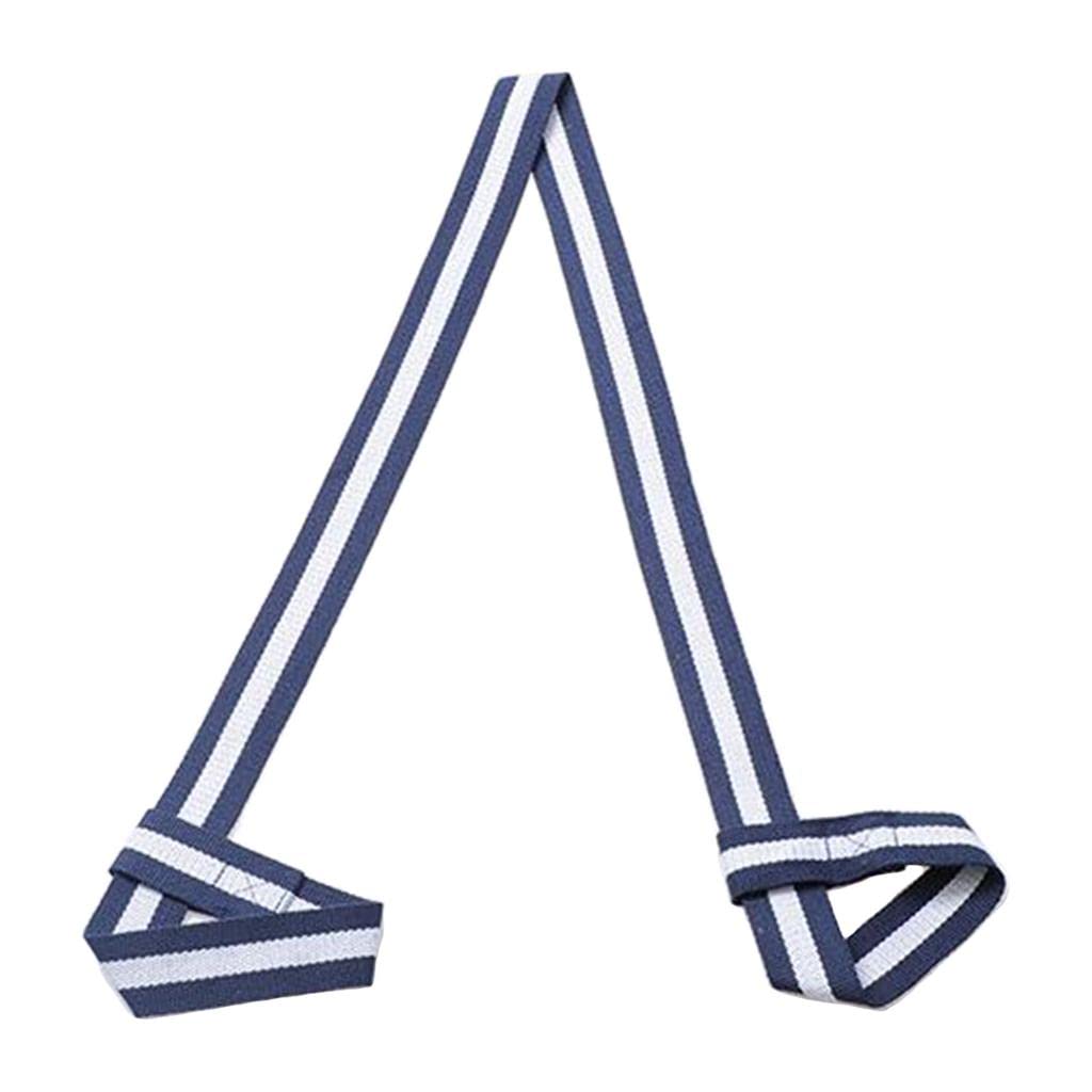 loom tree cotton yoga mat strap pilates mat carrier fitness stretchy loop blue white