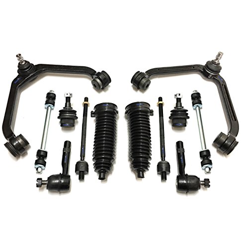 PartsW - 12 Pc Suspension Kit for Ford Explorer/Ranger/Mazda B2500 B3000 B4000/ Mercury Mountaineer/Tie Rod Ends+Sway Bars+Lower Ball Joints+Gear Bellows+Upper Control Arms