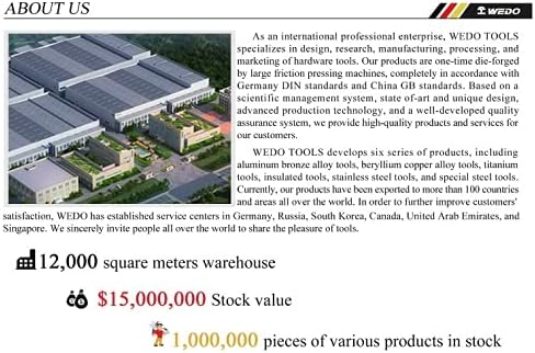 Miniatura 9 de WEDO Llave combinada llave inglesa de acero inoxidable, caja de doble extremo de 12 puntos, extremo abierto 0.394 in, desplazamiento de 15 grados,