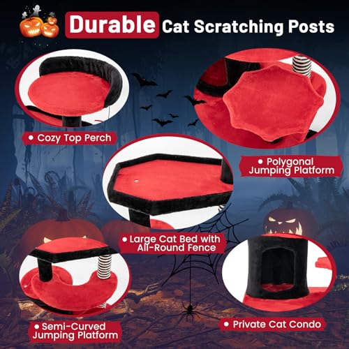 Árbol para Gatos Gótico PETSITE 52 Pulgadas con Rascador y Cama miniatura 4