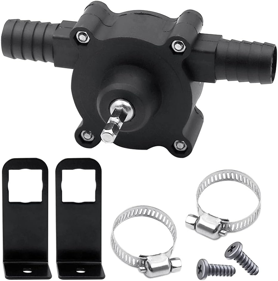 Water Pumps, Parts & Accessories Portable Electric Drill Pump, Oil Fluid Water Pump Hose Clamps Connectors Set, Self Priming Transfer Pumps