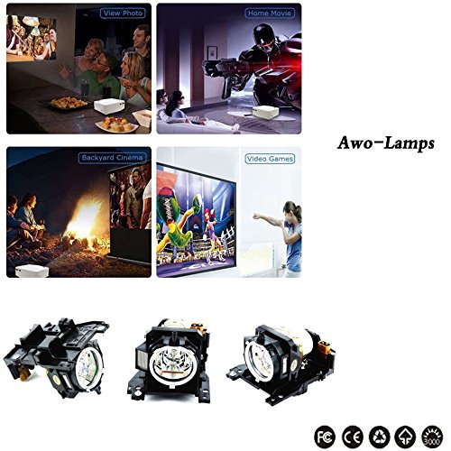 Lámpara de repuesto compatible AWO DT00841 para proyectores HITACHI miniatura 5