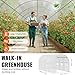 VEVOR Walk-in Tunnel Greenhouse, 14.6x6.4x6.3 ft Hoop House Greenhouse Tunnel, Plant Hot House with Galvanized Steel Frame, White PE Cover, Roll-up Zipper Door and 8 Windows for Outdoor