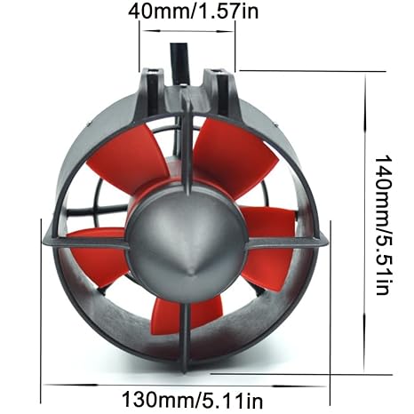 Underwater Thruster MAX 24V 1080W Brushless Motor with CCW 3-Blade Nylon Propeller for Kayak Electric Surfboard Lure Boat RC Bait Tug Boat Nest Ship Submarine...