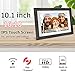 Frameo 10.1 inch Digital Picture Frame WiFi Smart Digital Photo Frame Wood IPS HD 1280 * 800 1080P Touch Screen Auto-Rotate Easy Setup to use Free Share Photos and Videos Gift for mon Father Women