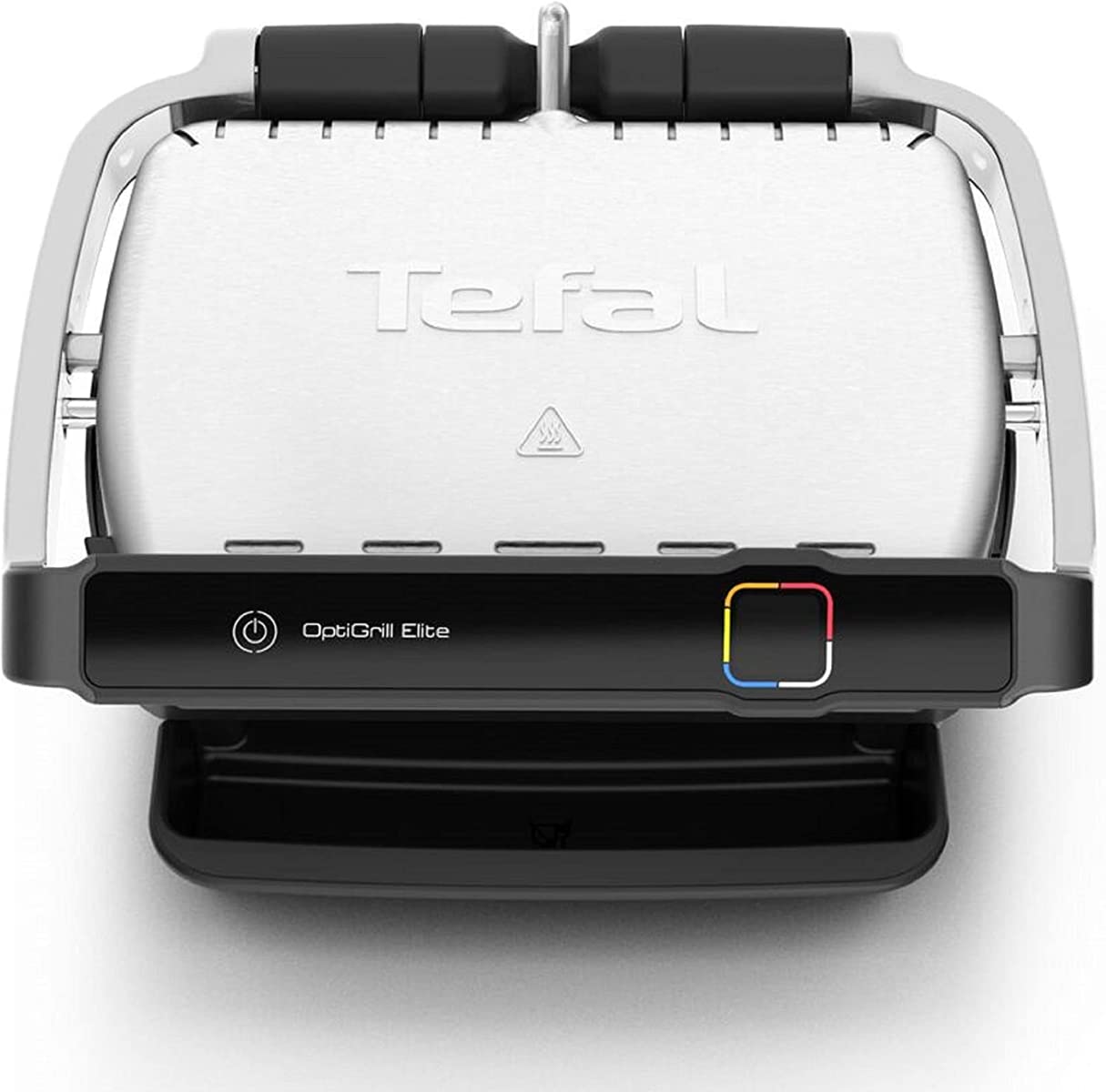 Tefal GC750 OptiGrill Elite Grill Elektryczny domowy, automatic sensor cooking, 12 automatycznych programów, asystent grillowania, pojemna tacka, wymiary 39.9 x 23 x 36.9 cm, srebrny