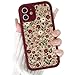 Xylota Handyhülle für iPhone 12 Mini 5,4" Hülle, Aesthetic Blumen Bunt Muster Mädchen Frauen Case, Weich Silikon Dünn TPU Bumper Stoßfeste Kratzfest Schutzhülle Cover für iPhone 12 Mini, Rot