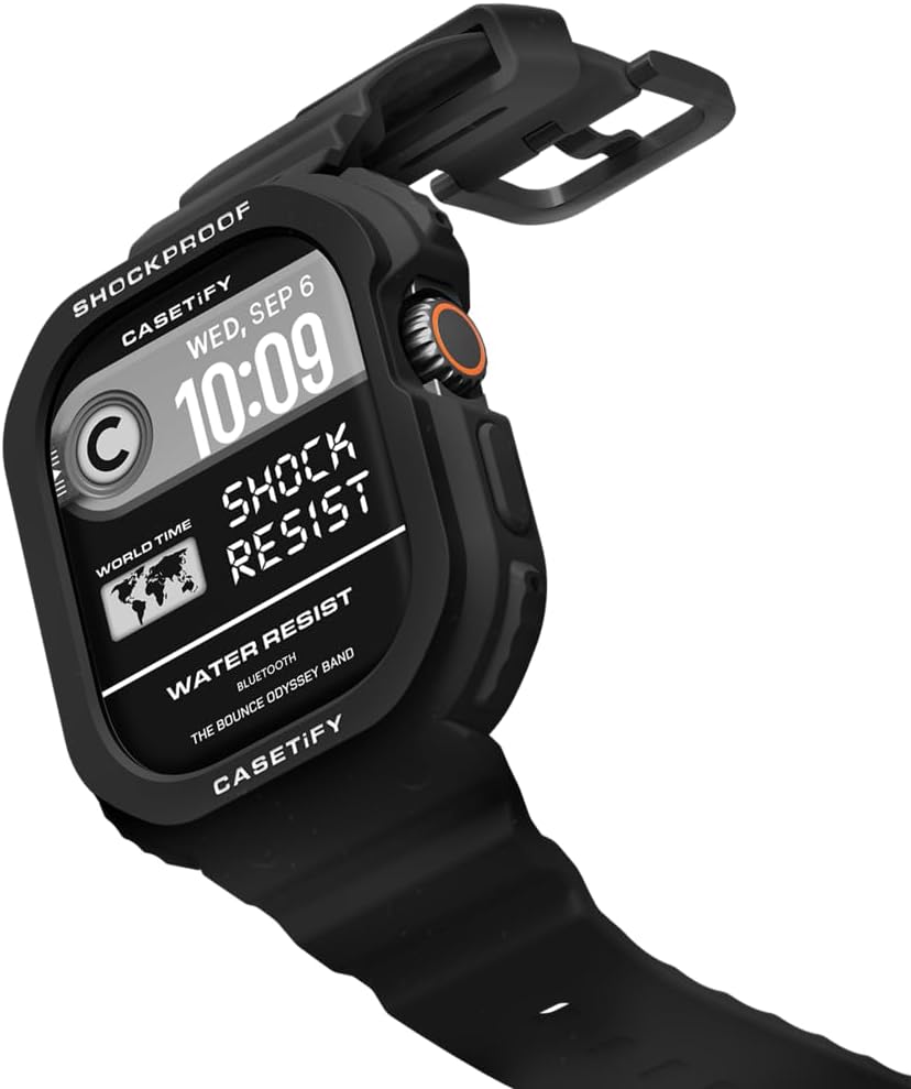 CASETiFY Bounce Odyssey Watch Band Compatible with Apple Watch - 40mm/41mm/44mm/45mm - Black/Silver/Bubble Gum/Electric Blue