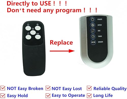 Miniatura 2 de HCDZ Mando a distancia de repuesto para ventilador de torre oscilante Lasko U35115 U35120 de alta velocidad