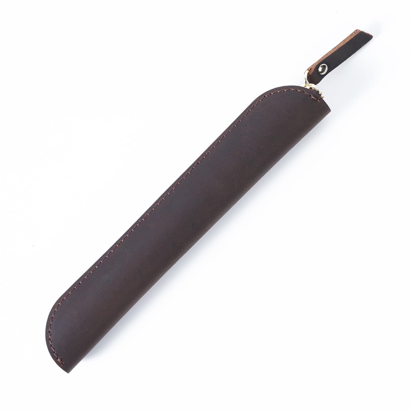 DUMRALBQE Wooden Jewelry Box Leather Simple Mini Retro Pen Case Compact for Storage and Organization(Coffee)