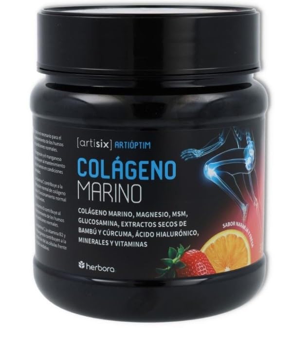 Artioptim Colágeno Marino, 300 gramos, Sabor Fresa-Naranja