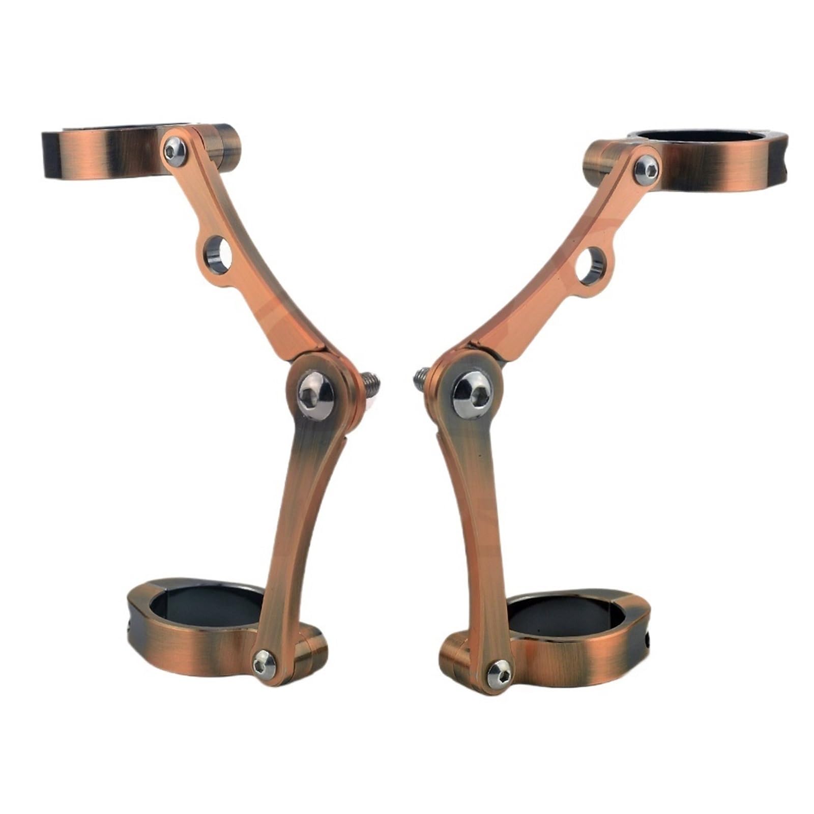 Headlight Bracket Motorcycle Headlight Bracket Mount Clamp 39-41mm Holder Fit for Harley Cafe Racer Chopper Bobber Universal(Copper)