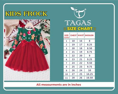 Image of TAGAS Dress for Girls II Baby Girl Dress|| Frock Girls Infants Casual wear for Kids Dresses and Jump Suite Round Neck Full Sleeve Dress for Girls