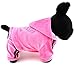 SELMAI Dog Hoodies Jumpsuit for Small Dog Cat Puppy Rhinestone Crown Soft Velvet Winter Hooded Pajamas Tracksuit Outfits Sportswear Jacket with Hat Training Outdoor Pink L