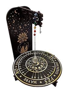 Vintage Pendelboard mit Pendeltafel und Edelsteinen, Esoterik Wahrsagen | Radiästhesie-Pendel