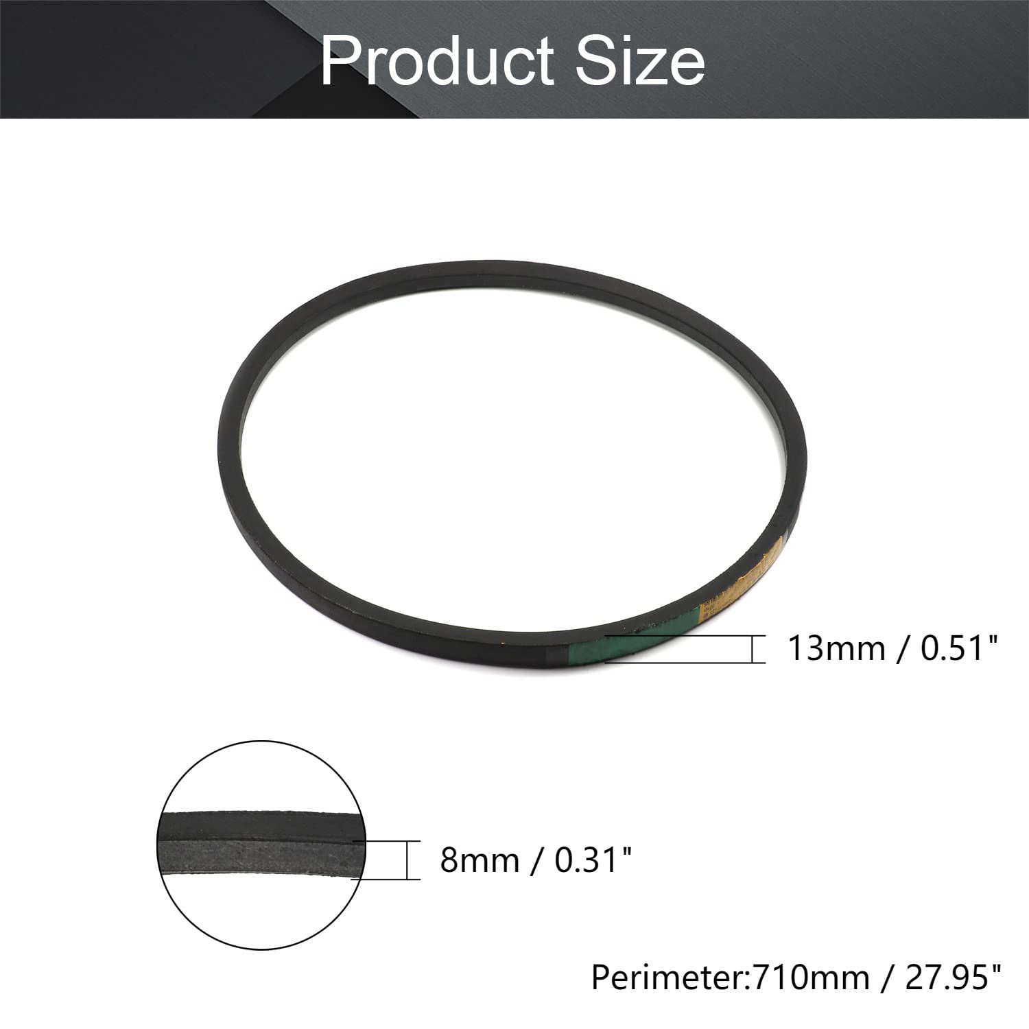 Othmro A-710 Drive V Belt Inner Girth Industrial Power Rubber Transmission Belt 28inch Mower Belt Drive for Replacement Upper Transmission Triangle Rubber Lawn Industry Deck