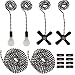 Iceyyyy Ceiling Fan Pull Chain Set Including 4Pcs Beaded Ball Fan Pull Chain Pendant, Extra 8Pcs Beaded and Pull Loop Connectors, 2Pcs 35.4 inches Fan Pull Chain Extension
