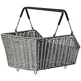 Basil Hinterrad-Korb Cento Mik 47x34x22cm Rattan engmaschig braun Fahrradkorb