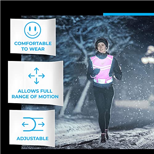 247 Viz Reflective Running Vest – Reflective Vest Running at Night for Walkers, Women & Men. High Visibility Reflective… - Image 4