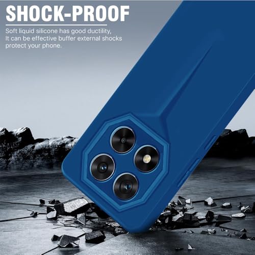 Image of WOW IMAGINE Slim Back Cover for Redmi Note 14 Pro 5G | Poco X7 5G | Blade Series Ultra Thin Case with Lightweight Design | Camera Protection | Soft Matte Silicone Flexible Mobile Case - Blue