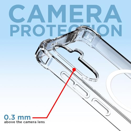 Image of Outlouders Back Cover for Samsung Galaxy A36 5G Mag-Safe Transparent PC + TPU Bumper Case with Magnetic Support Shockproof Protection (Transparent Mag-Safe)