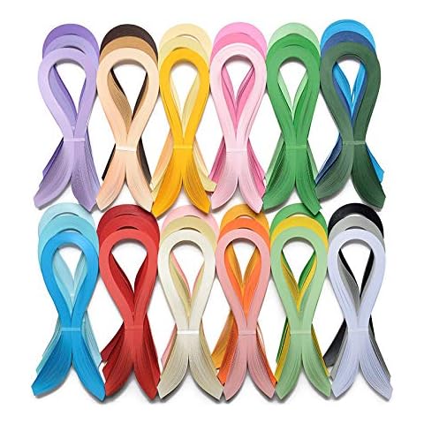Quilling Strips,Quilling Paper 30 Colors 3600 Strips 5mm Width,21 Inches Lenght Cover