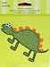 Uptown Baby Printed Fabric Iron on Appliques, Medium, 34311 Dinosaur