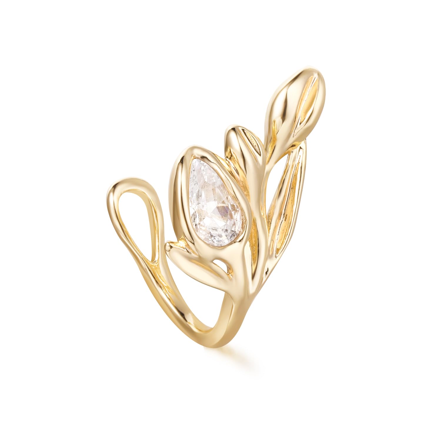 MYEARS Women Ear Cuff Earring Gold Non Pierced Ear Cartilage Clip on Wrap Hoop 14K Gold Filled Tiny Boho Beach Simple Minimalist Delicate Handmade