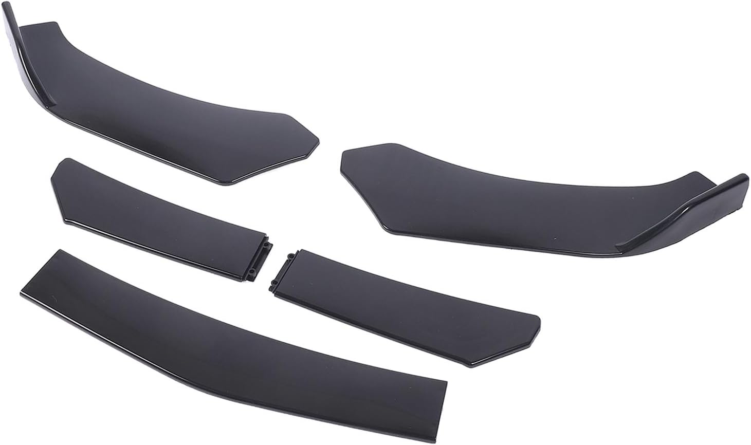 Front Bumper Lip Splitter Body Kit, Glossy Black ABS with Adjustable Spoiler for C Class E Class 3 Series 5 Series, Easy Installation and Enhanced Protection