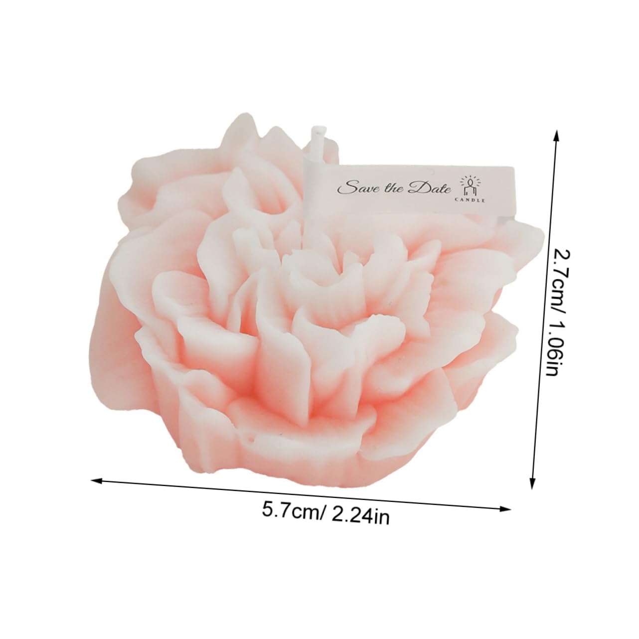 Unomor 4pcs Decorative Flower Candles Scented Small Wax Candles for Mother's Day Weddings and Home Decor