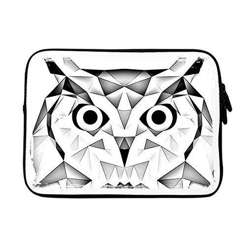 Stylizedd 12-inch Laptop Sleeve Bag with Shoulder Strap Compatible for Macbook Pro, for Macbook Air, 11 inch / 12-inch Notebook Laptops - Poly Owl