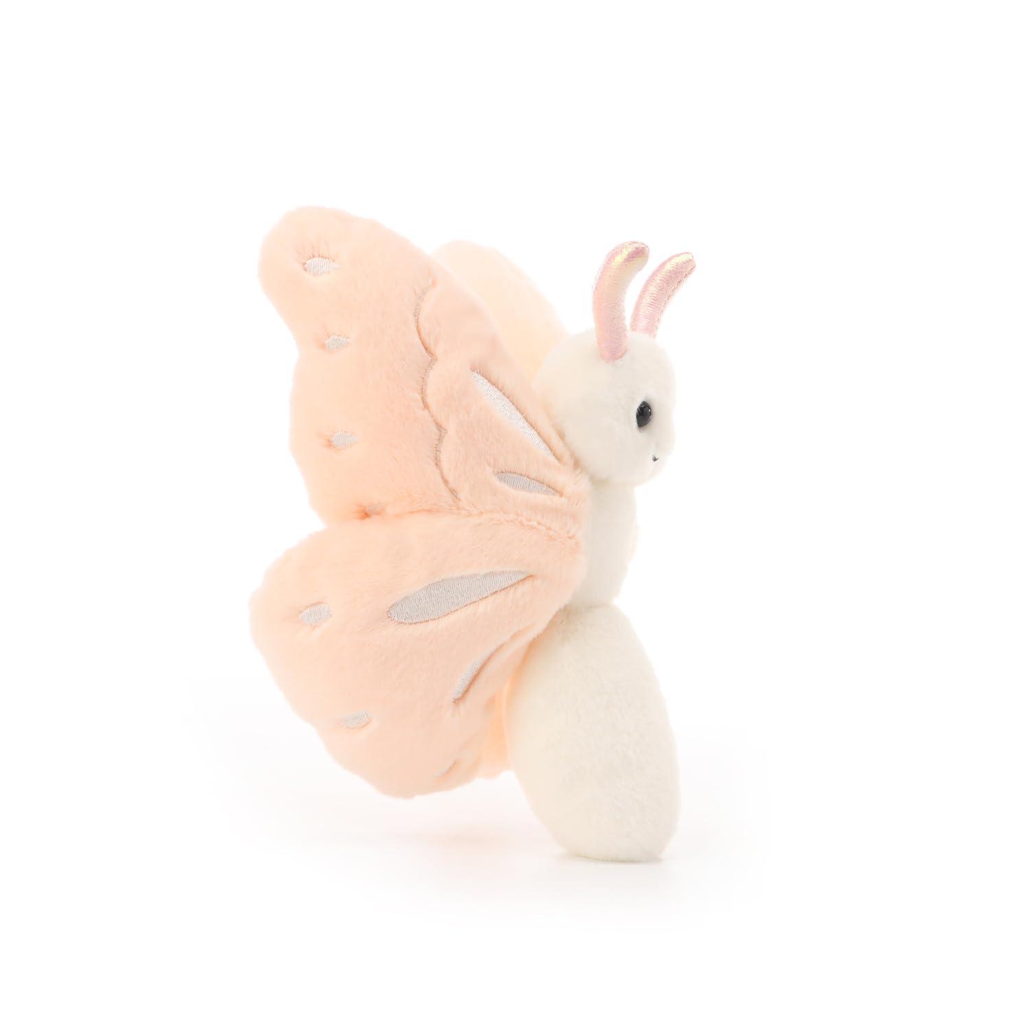 Apricot Lamb Flesh Pink Butterfly Plushies Stuffed Animals for Baby Girl and Boy Soft Cute Plush Toys for Kids 7.5 Inches - Image 3