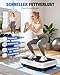 HomeFitnessCode Mini Vibrationsplatte für Frauen - Vibrationsgerät mit 250 Intensitätsstufen + 9 Vorprogramm Vibrationstrainer Zuhause für Abnahme Muskelaufbau Ganzkörpertraining, Weiß