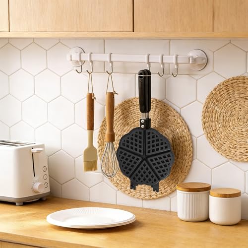 JIAMIAN Waffle Makers, with Non-Stick Coating & Heat-Insulated Handle, Sandwich Iron, Press Plate Made of Aluminium Alloy, Waffle Iron, Household Kitchen Baking Tool