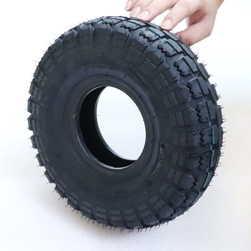2 Ruote Pneumatiche Per Carriola - 3.50-8 Con Asse 155 Mm, Gomme Rinforzate