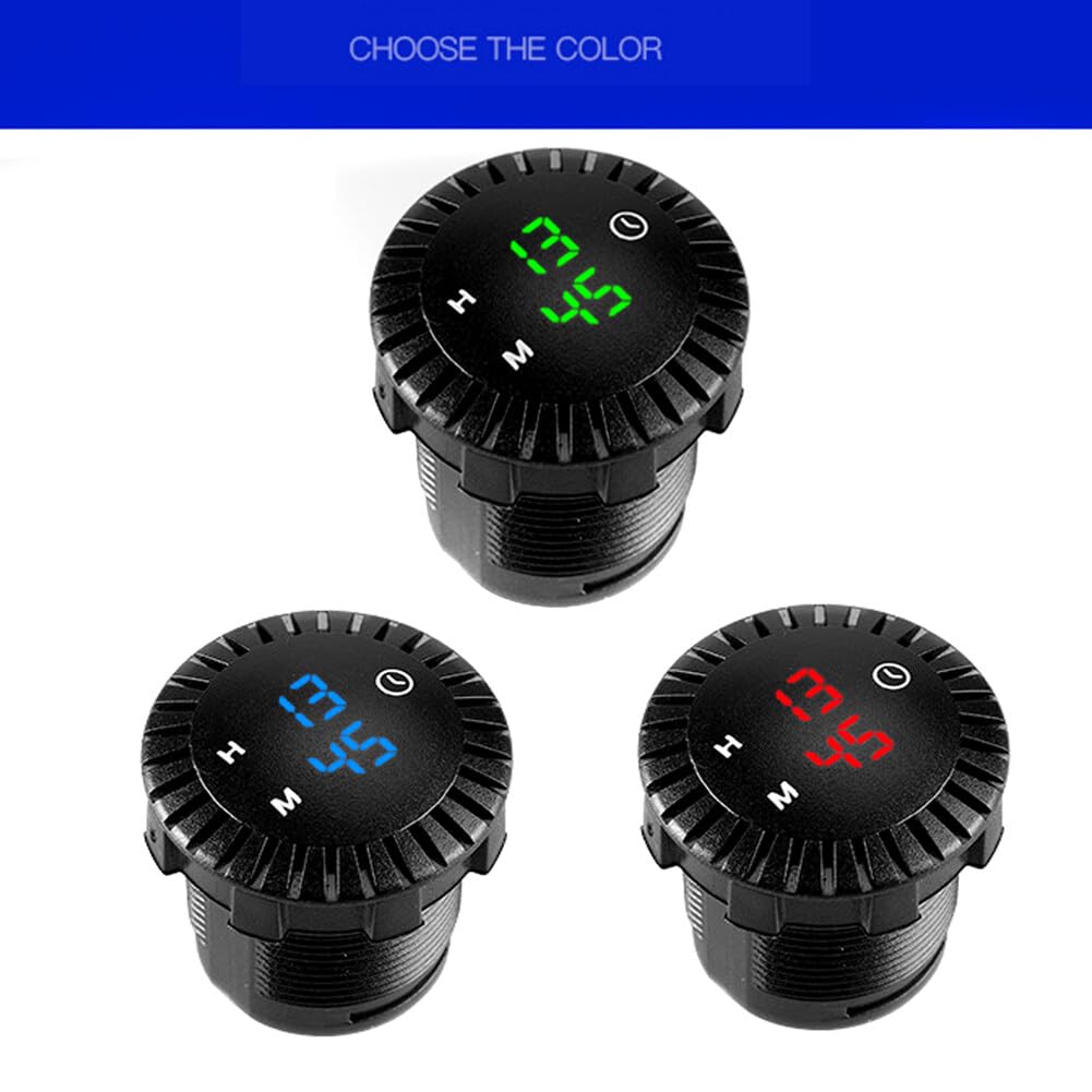 Orologio Digitale Per Cruscotto Auto – Display LED, Volume Regolabile, Impermeabile, Con Bastone Adesivo E Supporto Da Tavolo