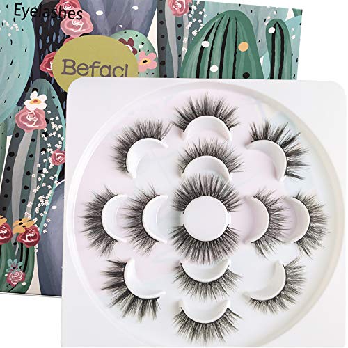 25mm Eyelashes Dramatic Long Lashes Soft Wispy 6D 8D Fluffy Volume False Eyelashes Reusable Mix False Lashes Pack(6D02) …