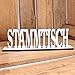 Produktbild Deko Tischaufsteller STAMMTISCH Schriftzug Aufsteller - ca. 18 x 6 cm | Dekolando Home Accessoires