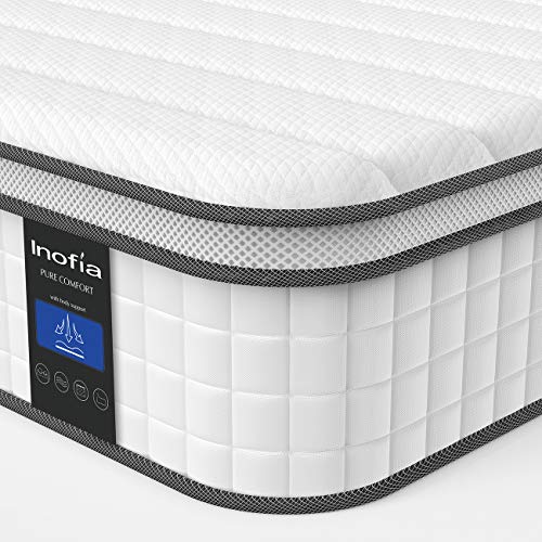 Twin XL Mattress, Inofia Responsive Memory Foam Mattress, Hybrid Innerspring Mattress in a