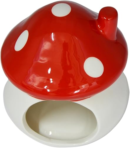 Miniatura 6 de AnRui Linda decoración de pecera de hongos, accesorios de cerámica para acuario, adorno de cueva escondite para peces pequeños, camarones, peces