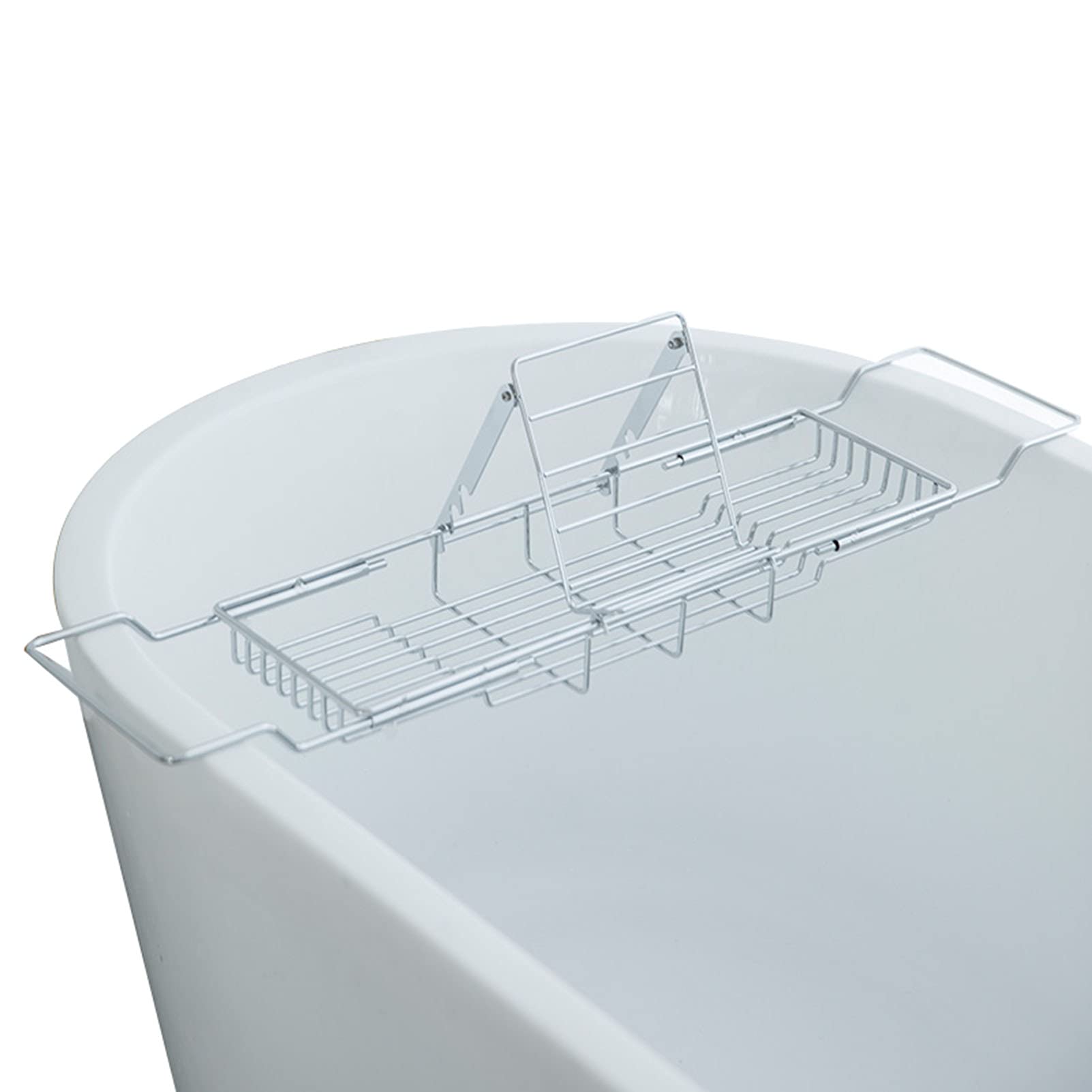 MYUYEE Bathtub Rack Bathroom Bathtub Shelf Expansion Board Multifunction Bathing Shelf Household Stainless Steel Metal Bathtub Frame Foldable (Sliver)