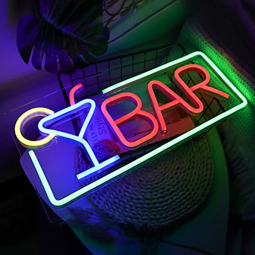 Image of Bar Neon Signs for Wall Decor Led Bar Lights for Bedroom Led Sign Room Decor Aesthetic Suitable for Living Room Bistro Man Cave Party
